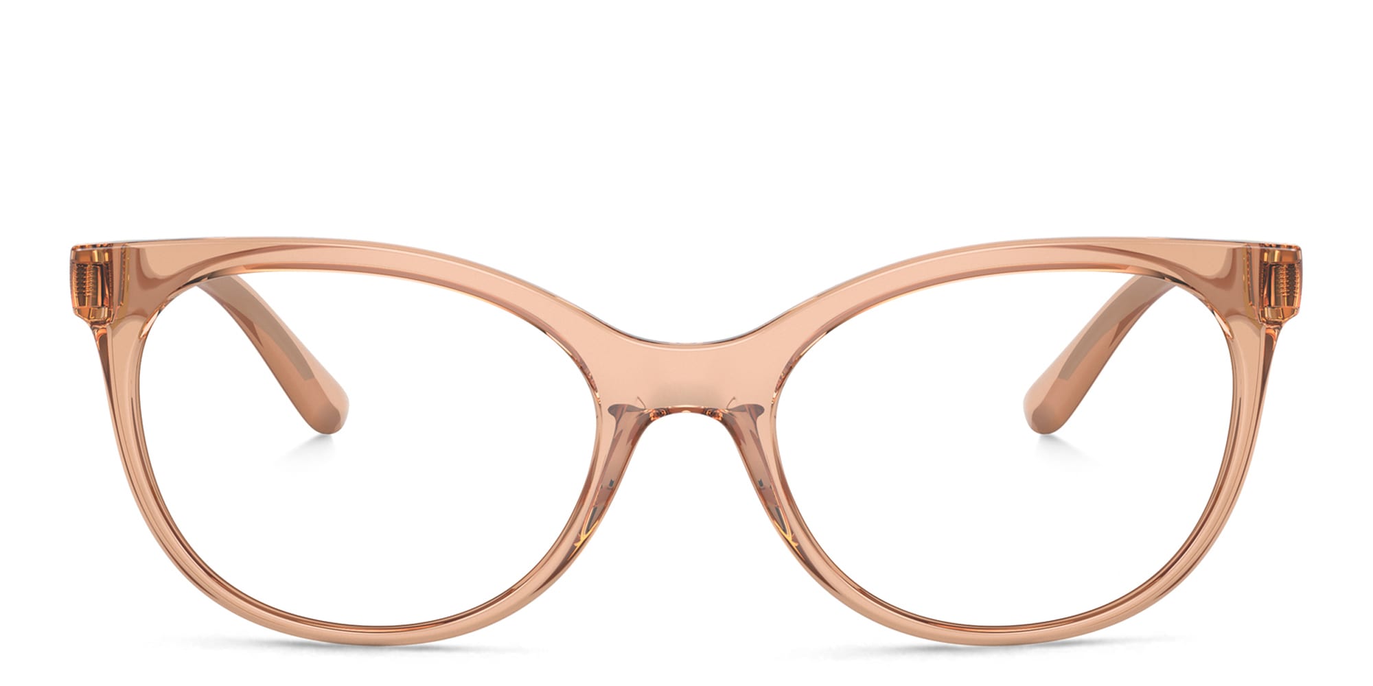 Shop Dolce & Gabbana Cat-Eye Eyeglasses in Transparent Beige online.