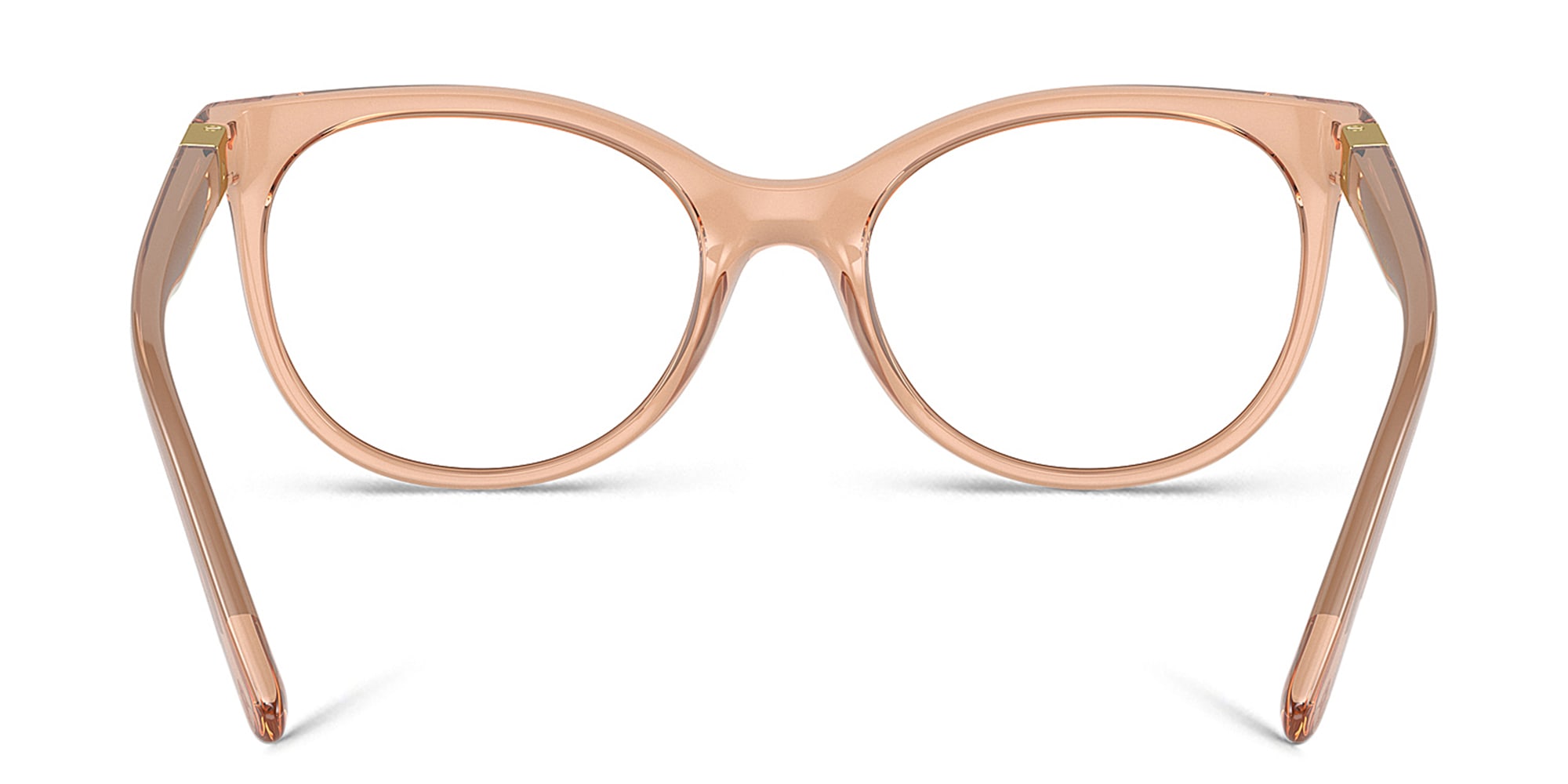 Shop Dolce & Gabbana Cat-Eye Eyeglasses in Transparent Beige online.