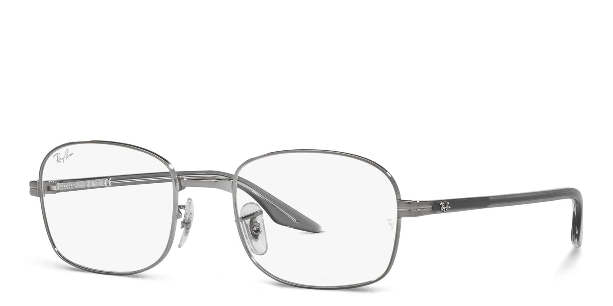 Shop Ray-Ban Unisex Rectangle Eyeglasses in Gunmetal online.