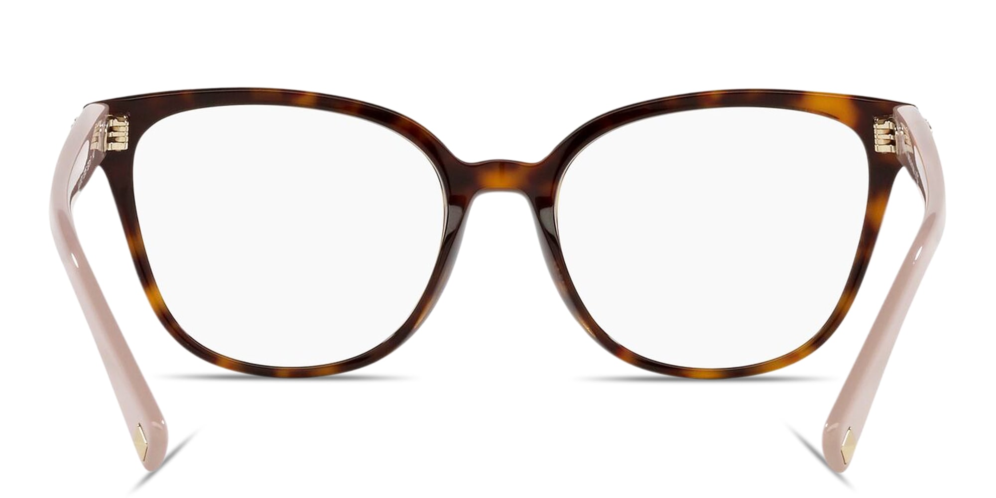 Shop VALENTINO V Logo Square Eyeglasses in Havana online.