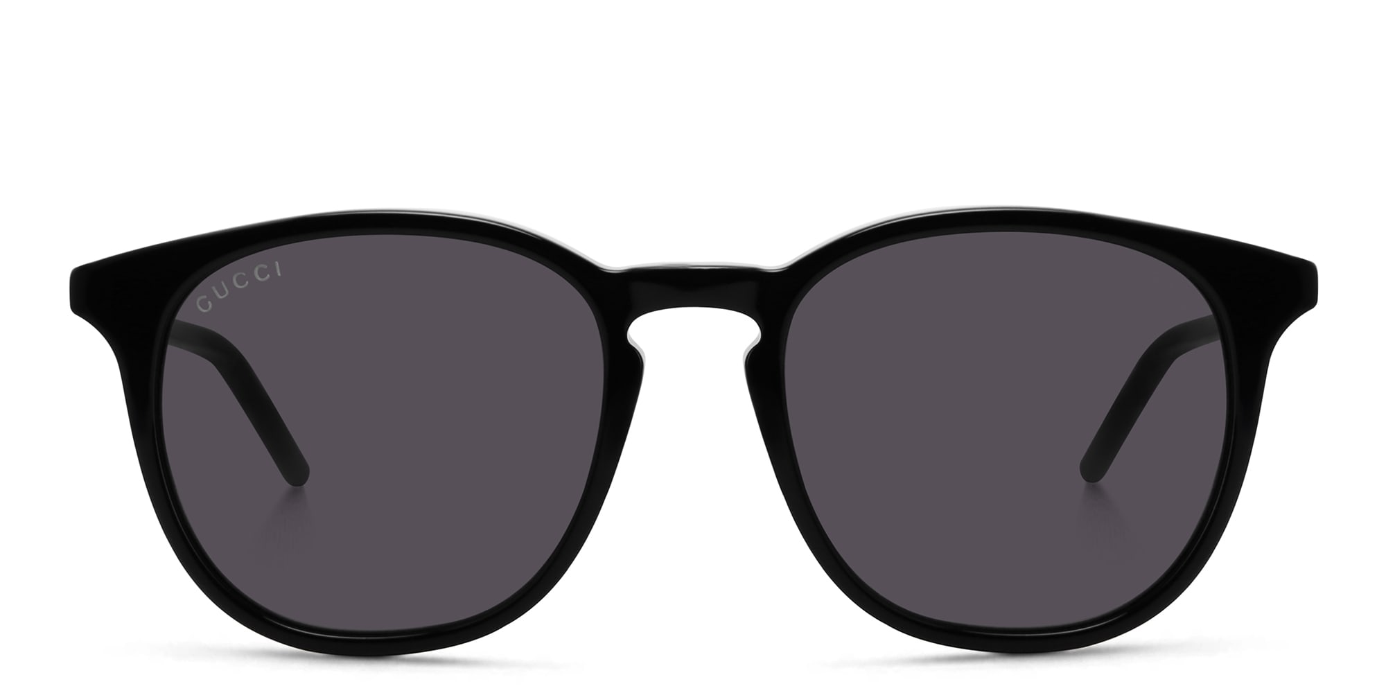 Shop GUCCI Round Sunglasses in Black online.
