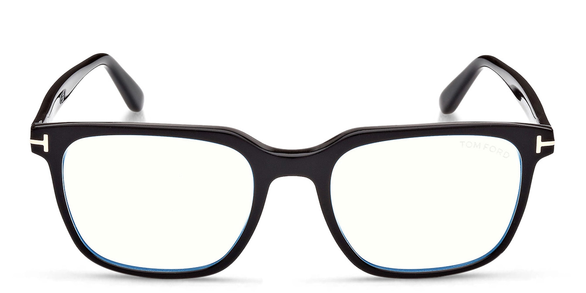 Shop TOM FORD Square Eyeglasses in Shiny Black online.