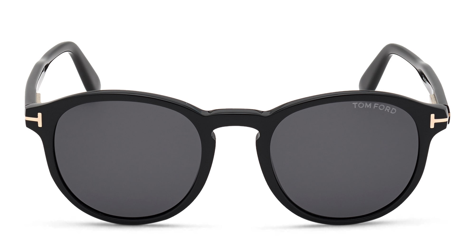 Shop TOM FORD Round Sunglasses in Shiny Black online.