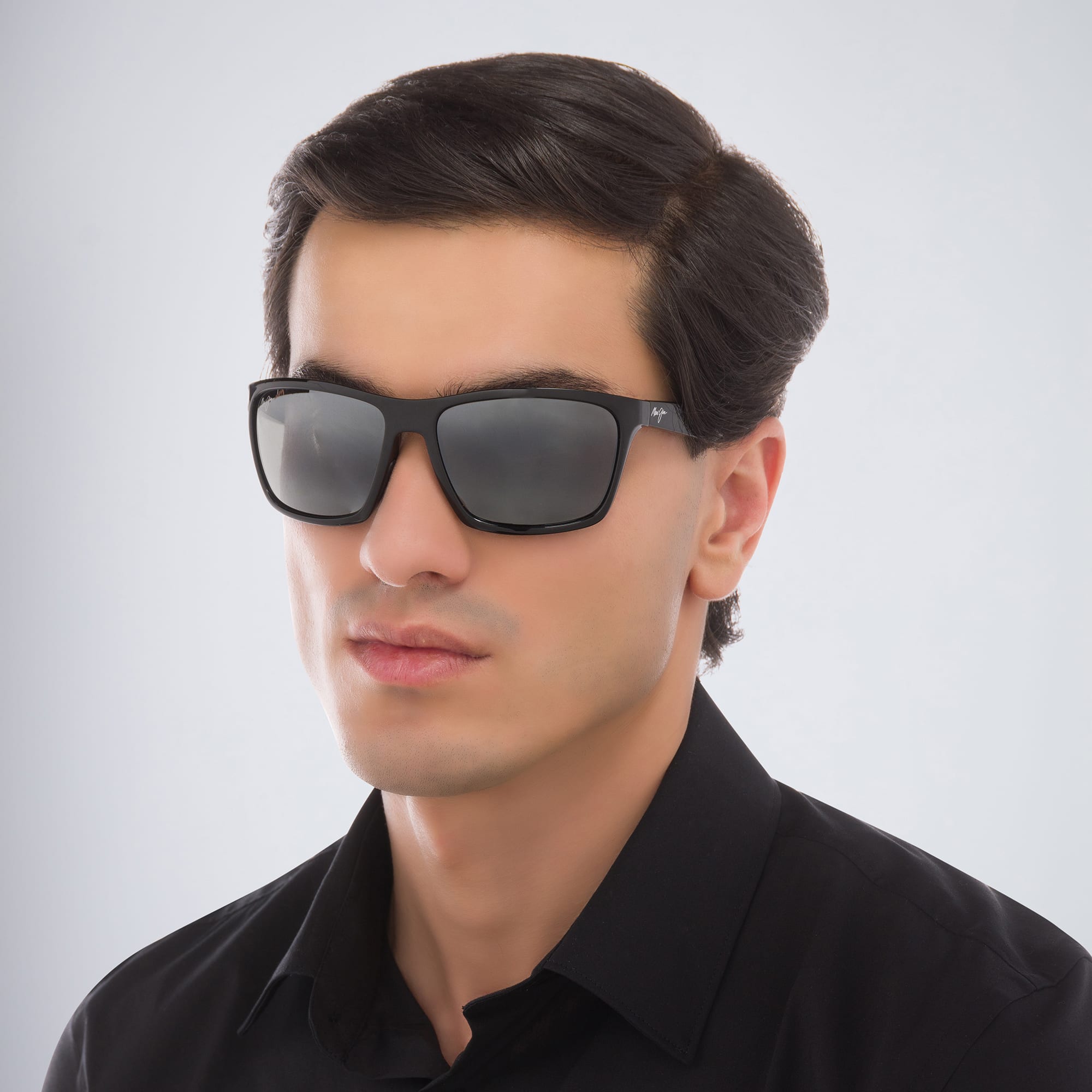 Shop Maui Jim Makoa Rectangle Sunglasses in Black online.