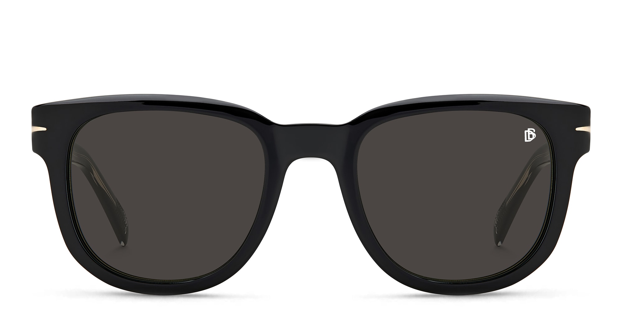 Shop DAVID BECKHAM Square Sunglasses in Black online.