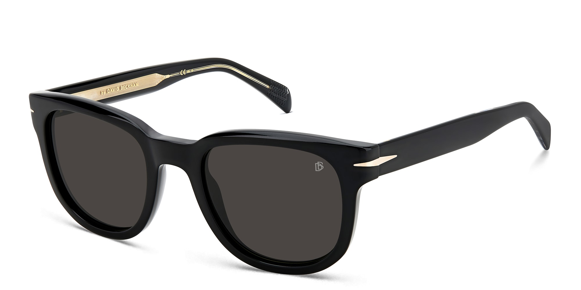 Shop DAVID BECKHAM Square Sunglasses in Black online.