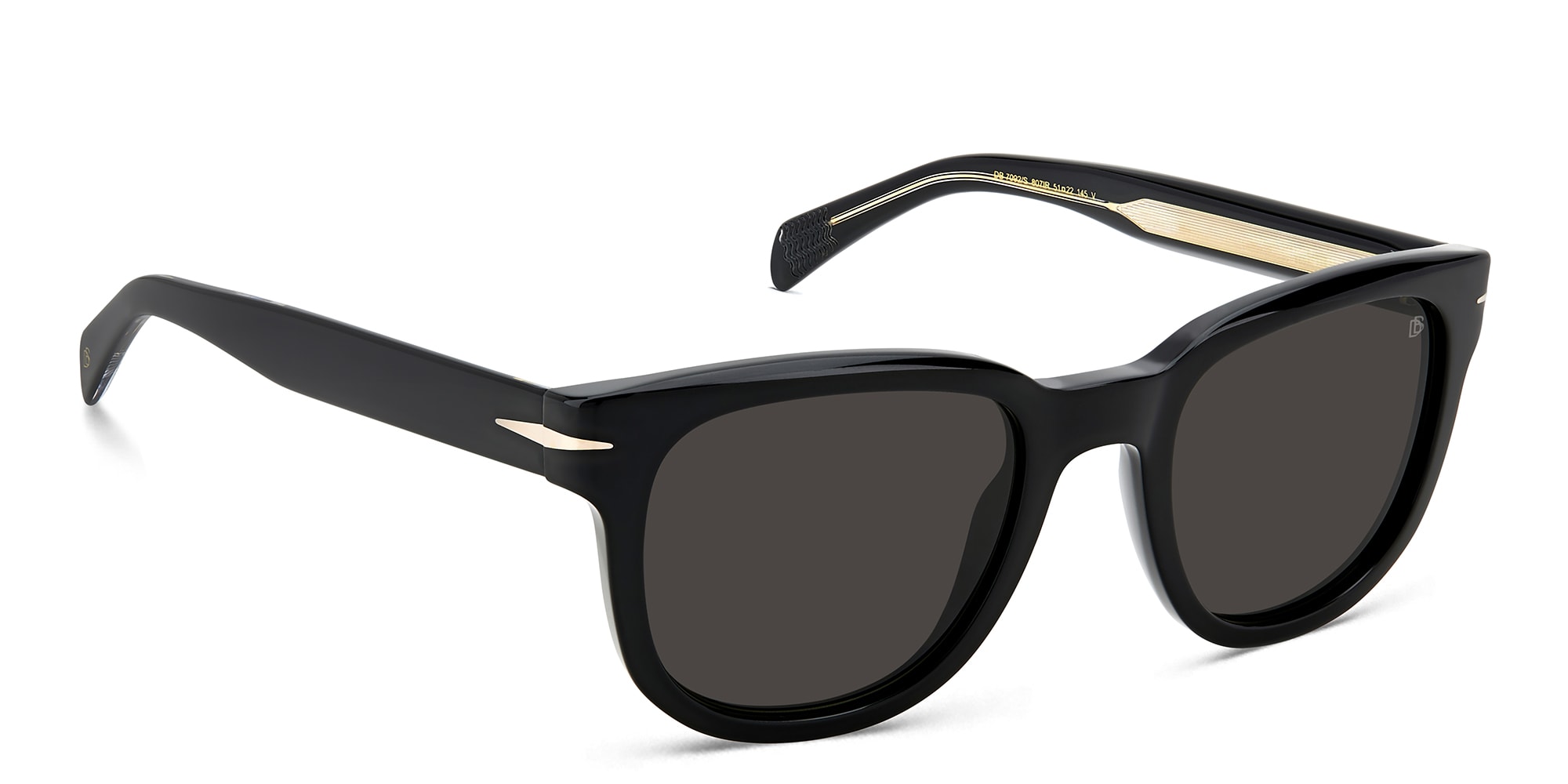 Shop DAVID BECKHAM Square Sunglasses in Black online.
