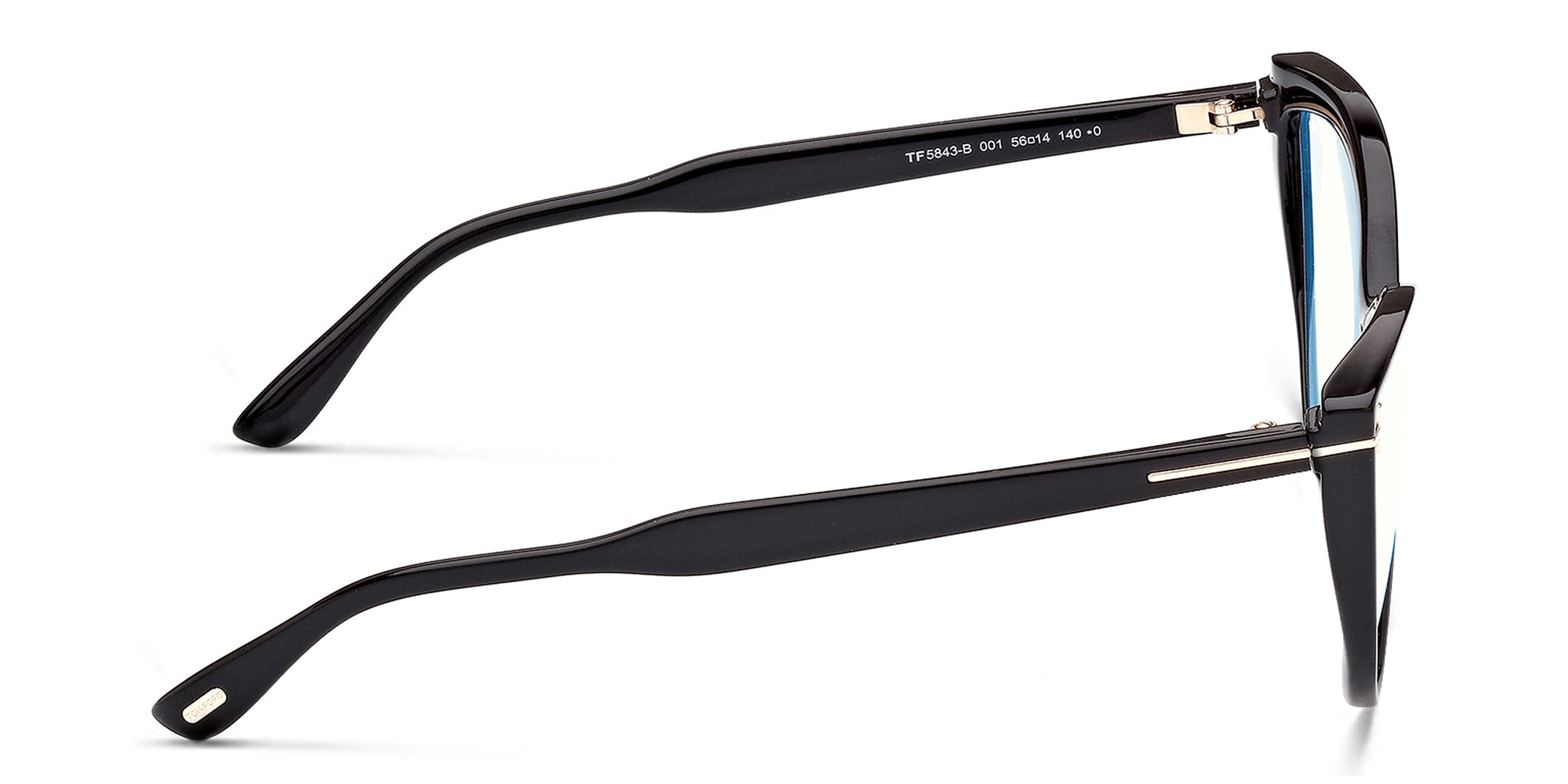 Shop TOM FORD Cat-Eye Eyeglasses in Shiny Black online.