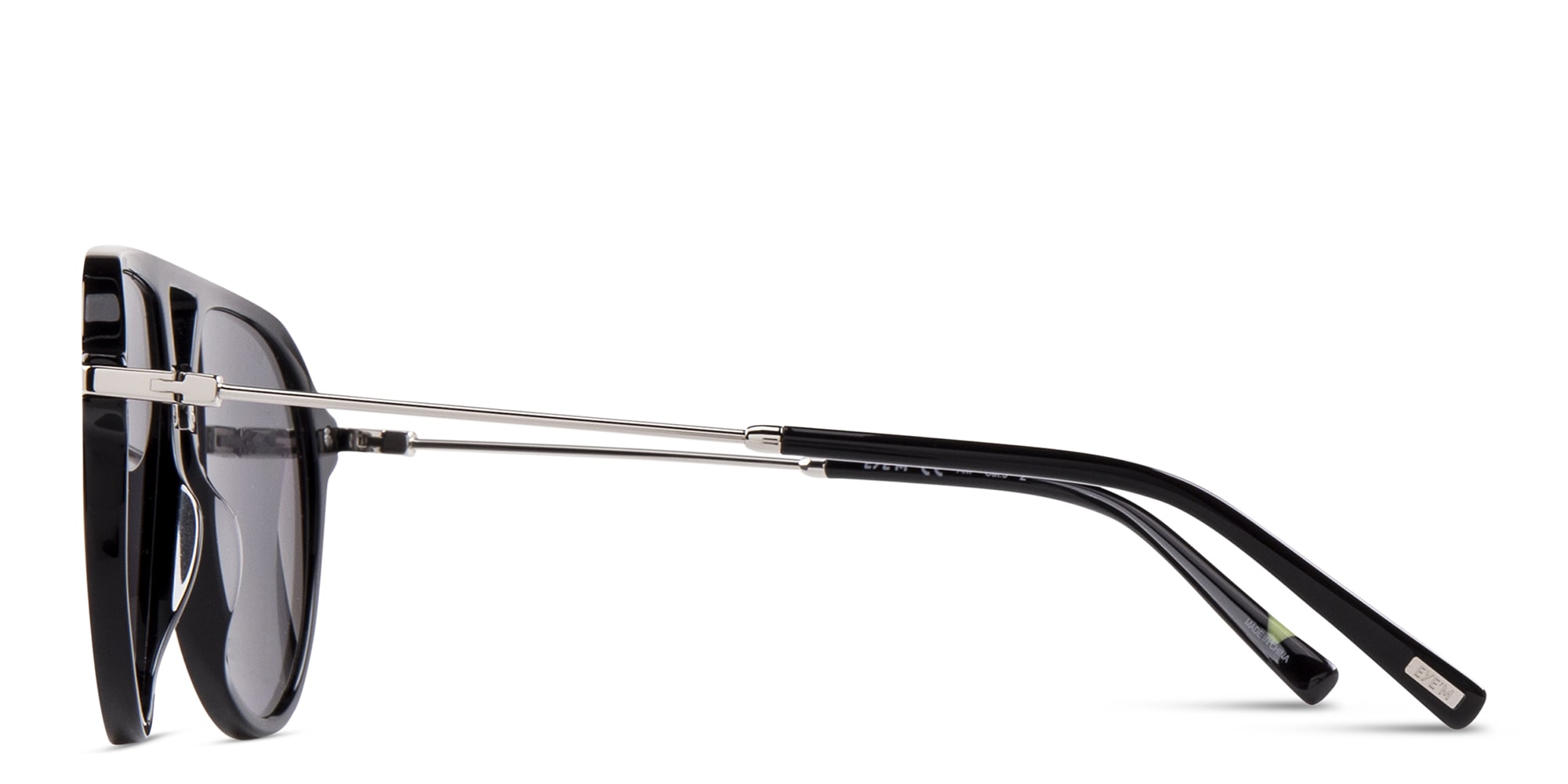 Shop EYE'M Aviator Sunglasses in Black & Silver online.