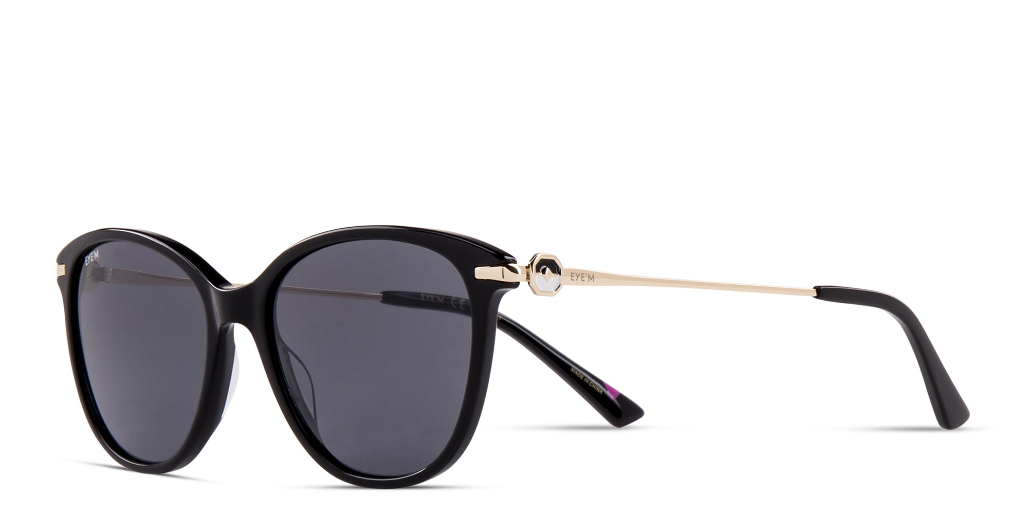 Shop EYE'M Cat-Eye Sunglasses in Black online.