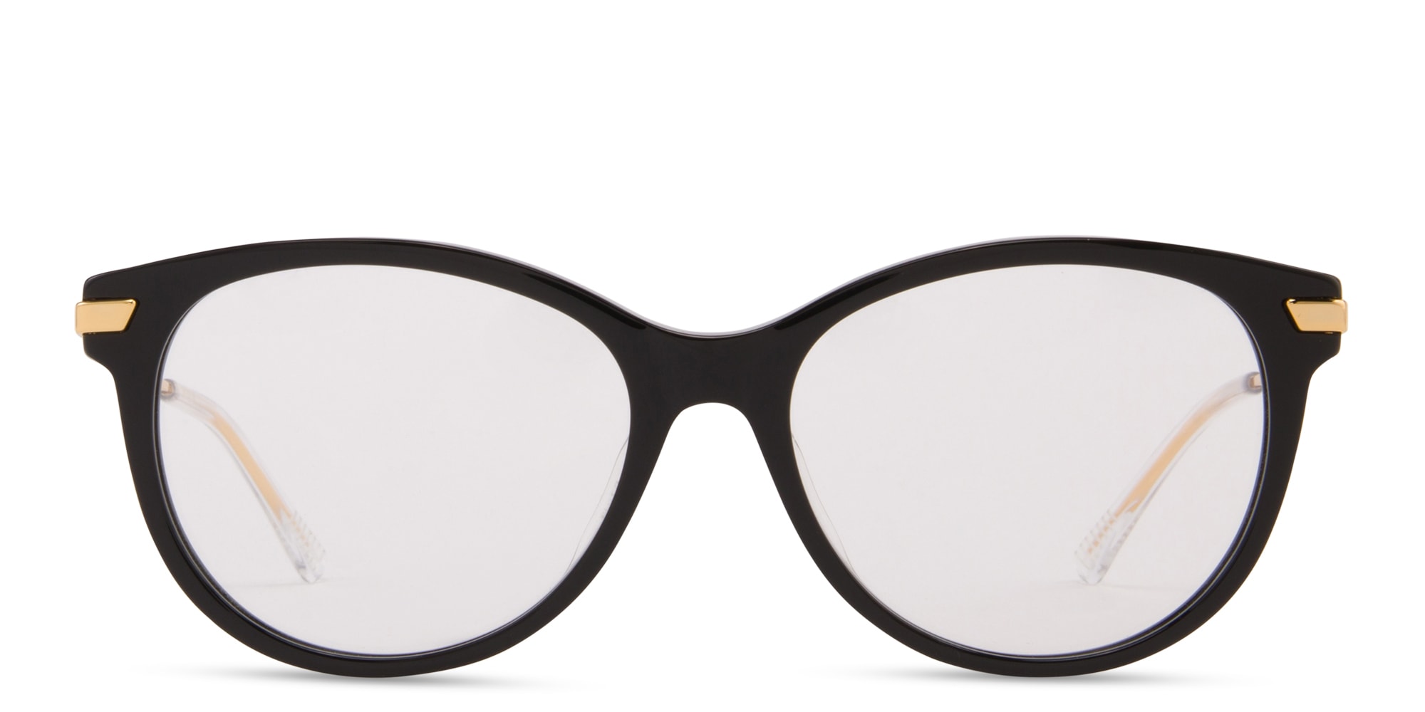 Shop BOTTEGA VENETA Square Eyeglasses in Black online.