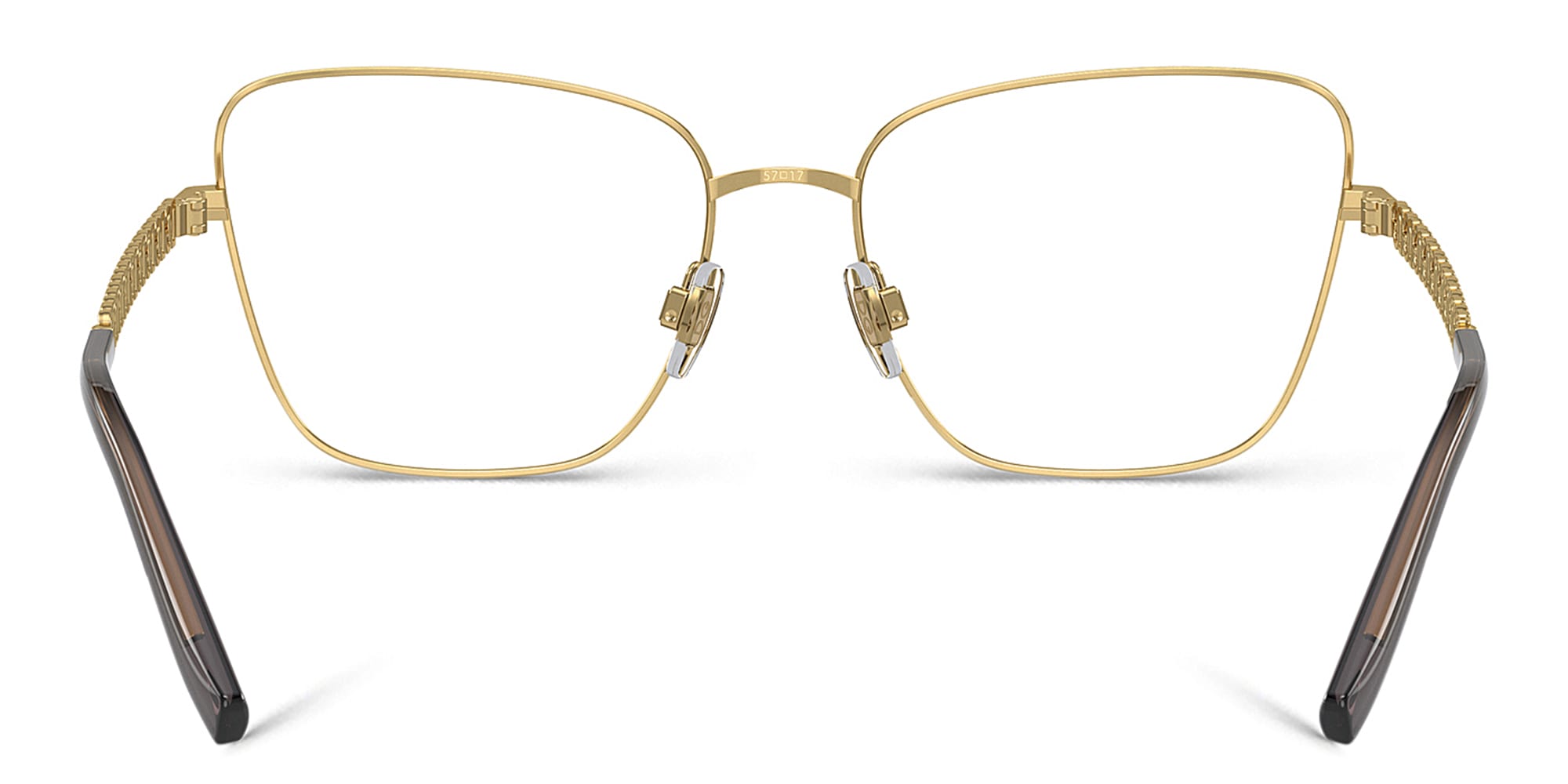 Shop Dolce & Gabbana Butterfly Eyeglasses in Gold/Matte Black online.