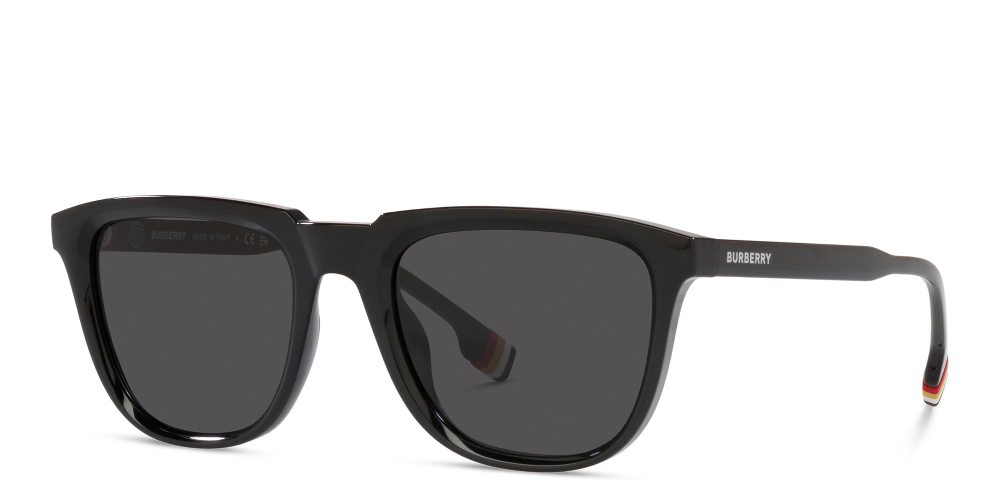Shop BURBERRY Square Sunglasses in Black online.