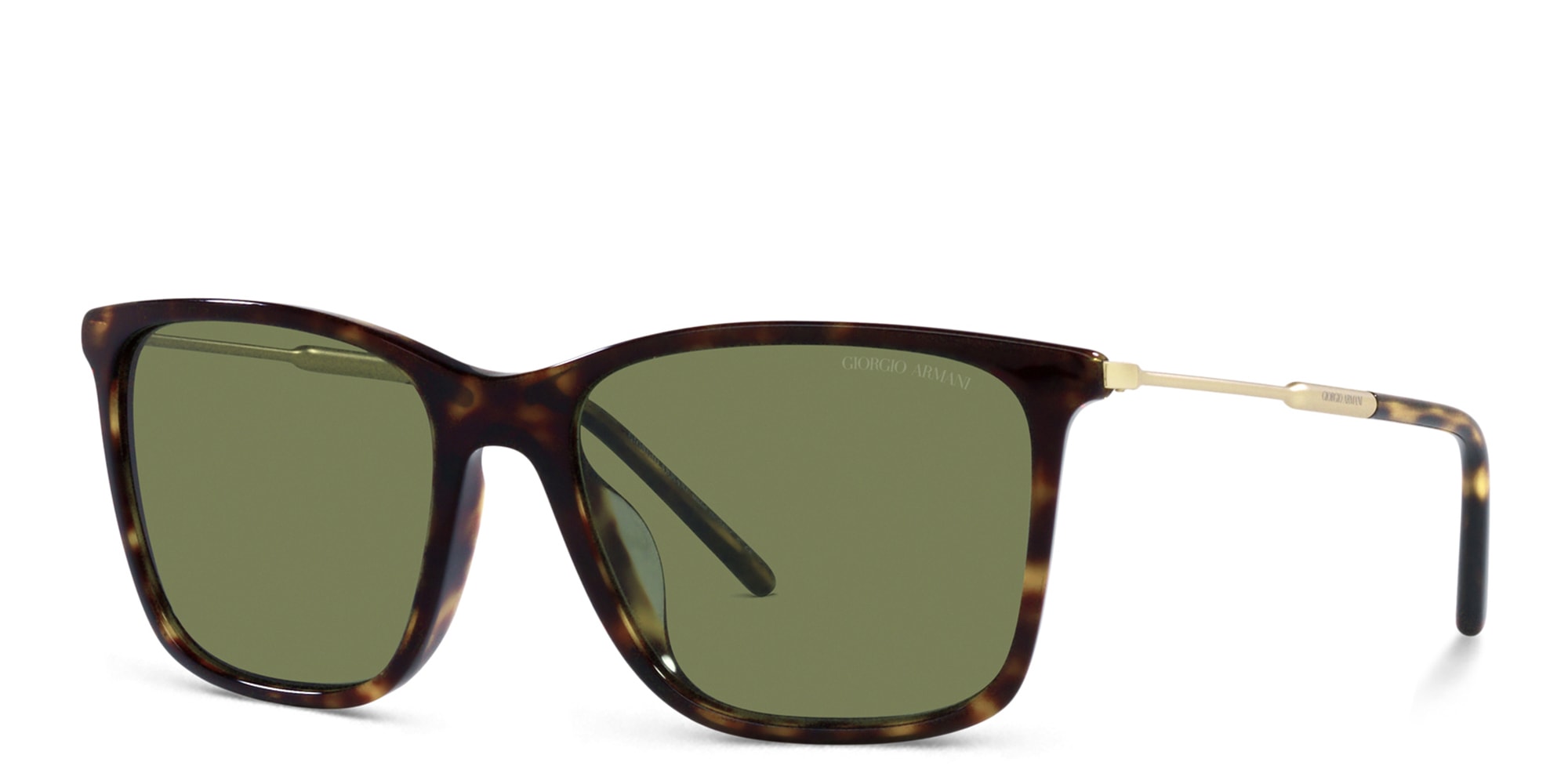 Shop GIORGIO ARMANI Square Sunglasses in Havana online.