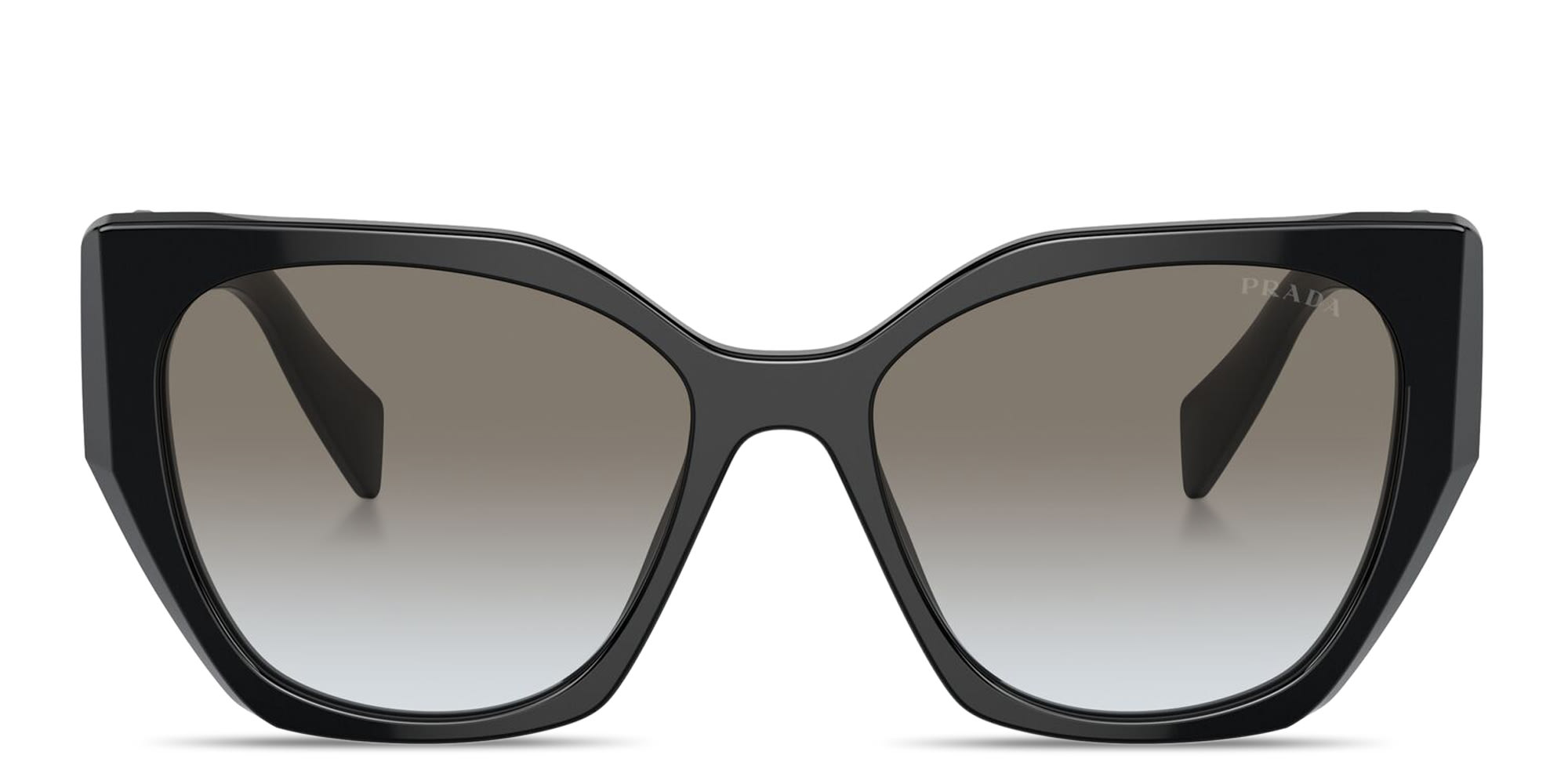 Shop PRADA Logo Signature Pillow Sunglasses in Black online.