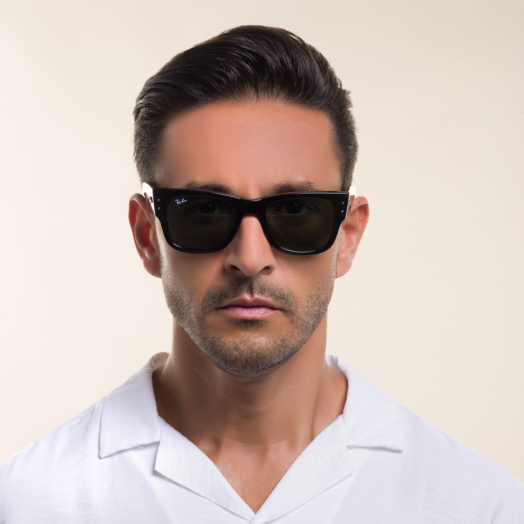 Shop Ray-Ban Mega Wayfarer Unisex Square Sunglasses in Black online.
