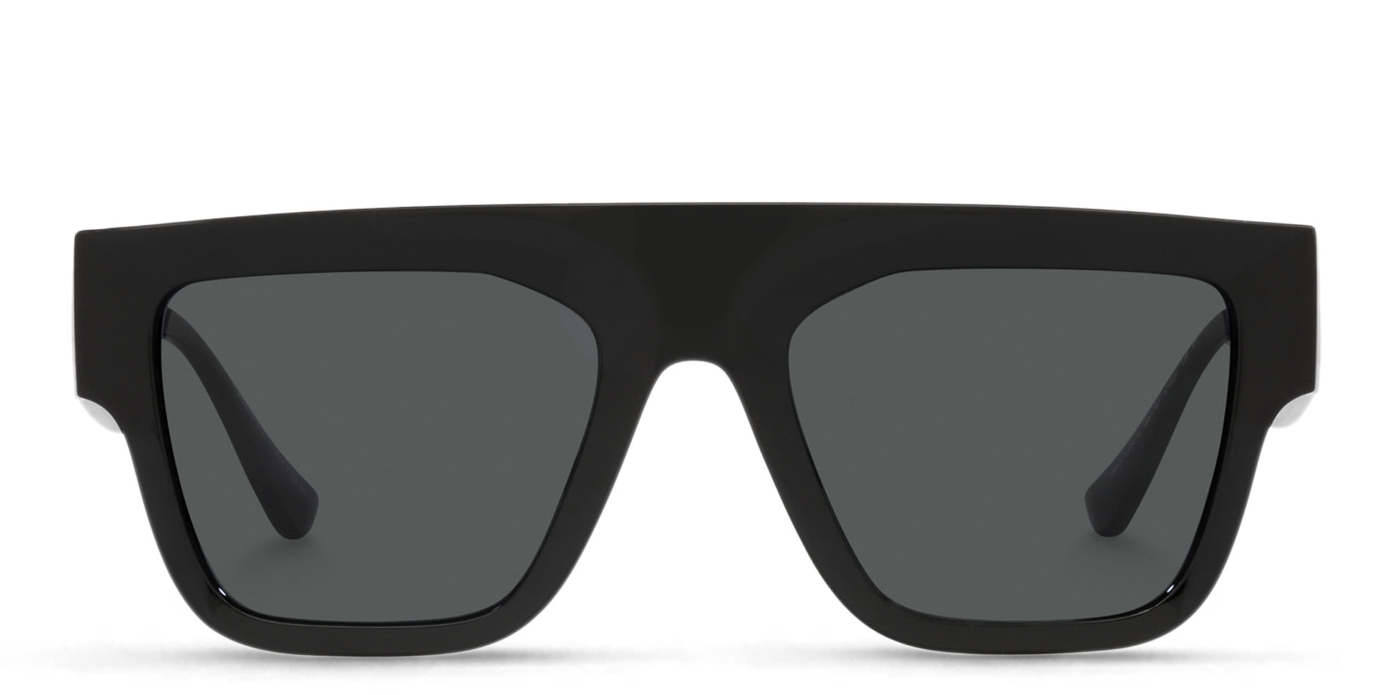 Shop VERSACE 90s Vintage Logo Sunglasses in Black online.