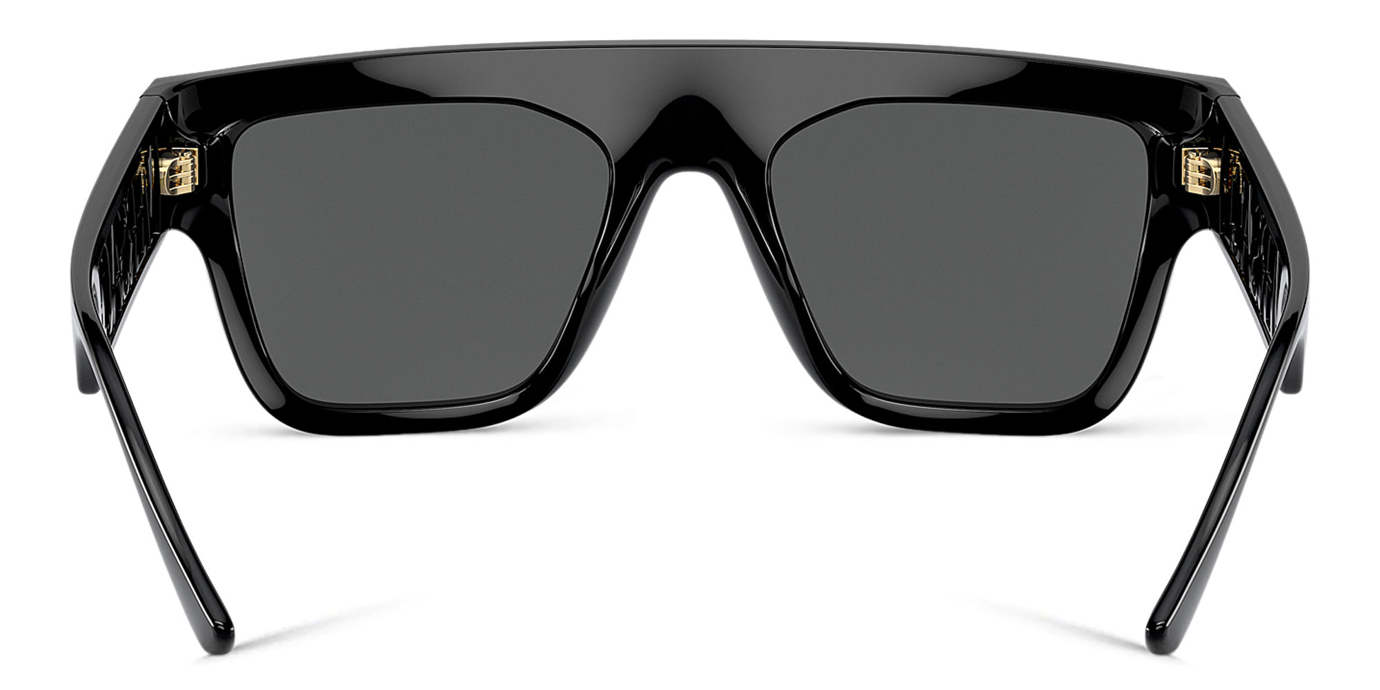 Shop VERSACE 90s Vintage Logo Sunglasses in Black online.
