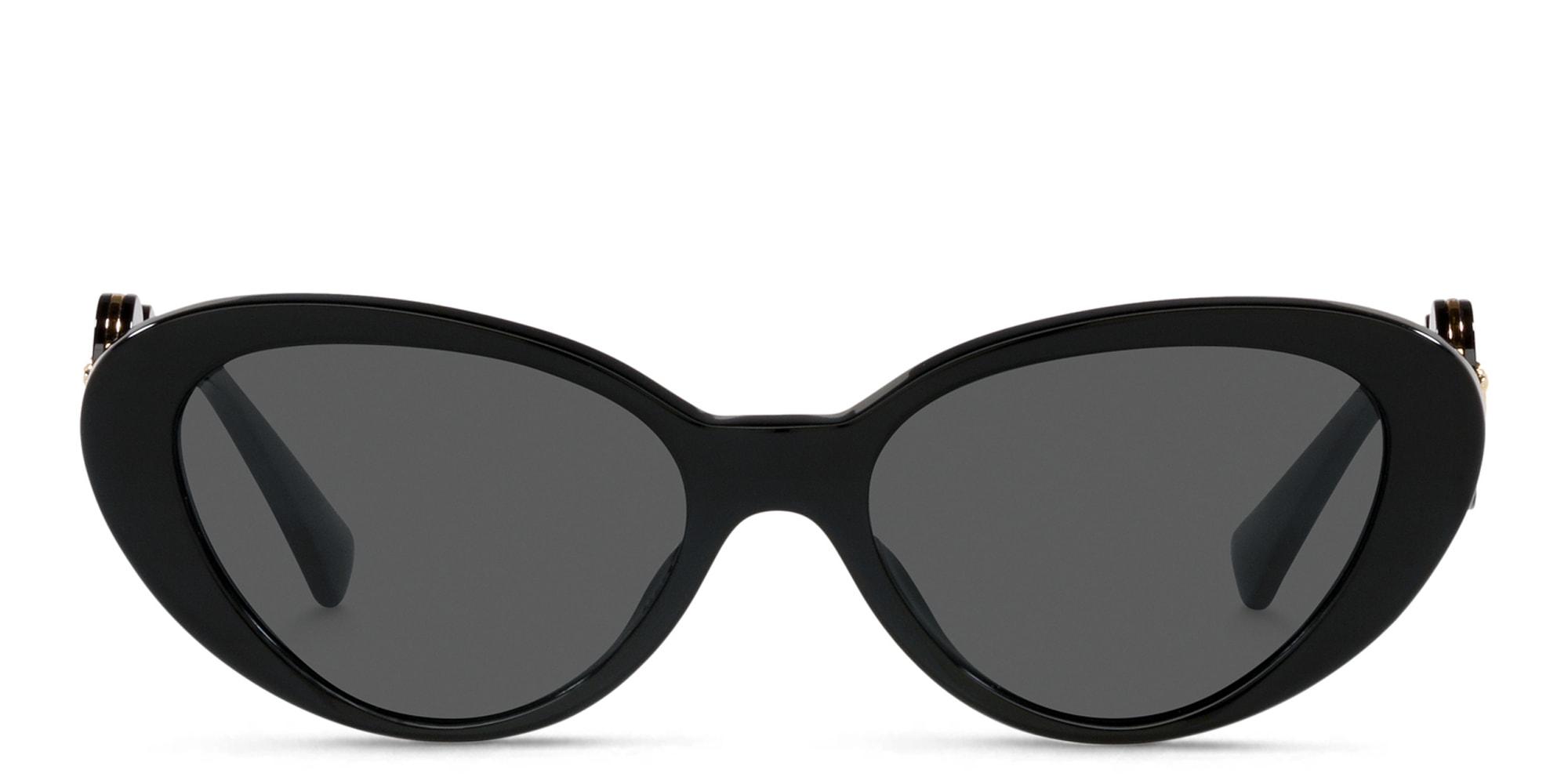 Shop VERSACE Double Medusa Cat-Eye Sunglasses in Black online.
