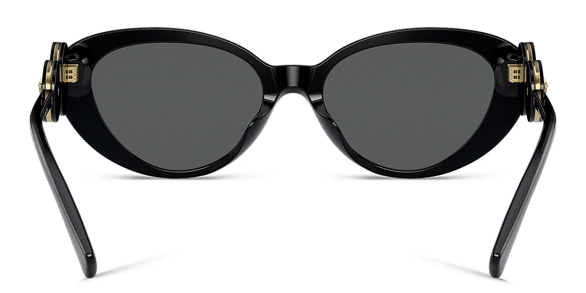 Shop VERSACE Double Medusa Cat-Eye Sunglasses in Black online.
