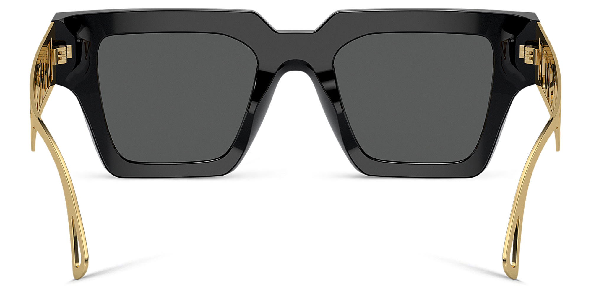 Shop VERSACE 90s Vintage Logo Sunglasses in Matte Black online.