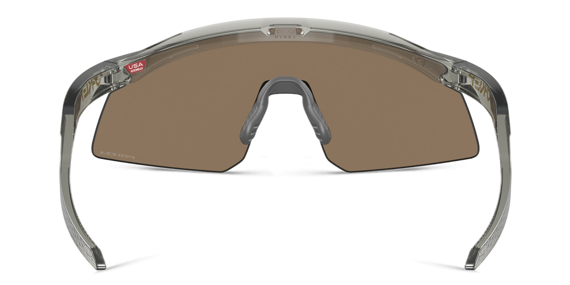 Shop Oakley Half-Rim Mask Sunglasses in Grey Ink online.