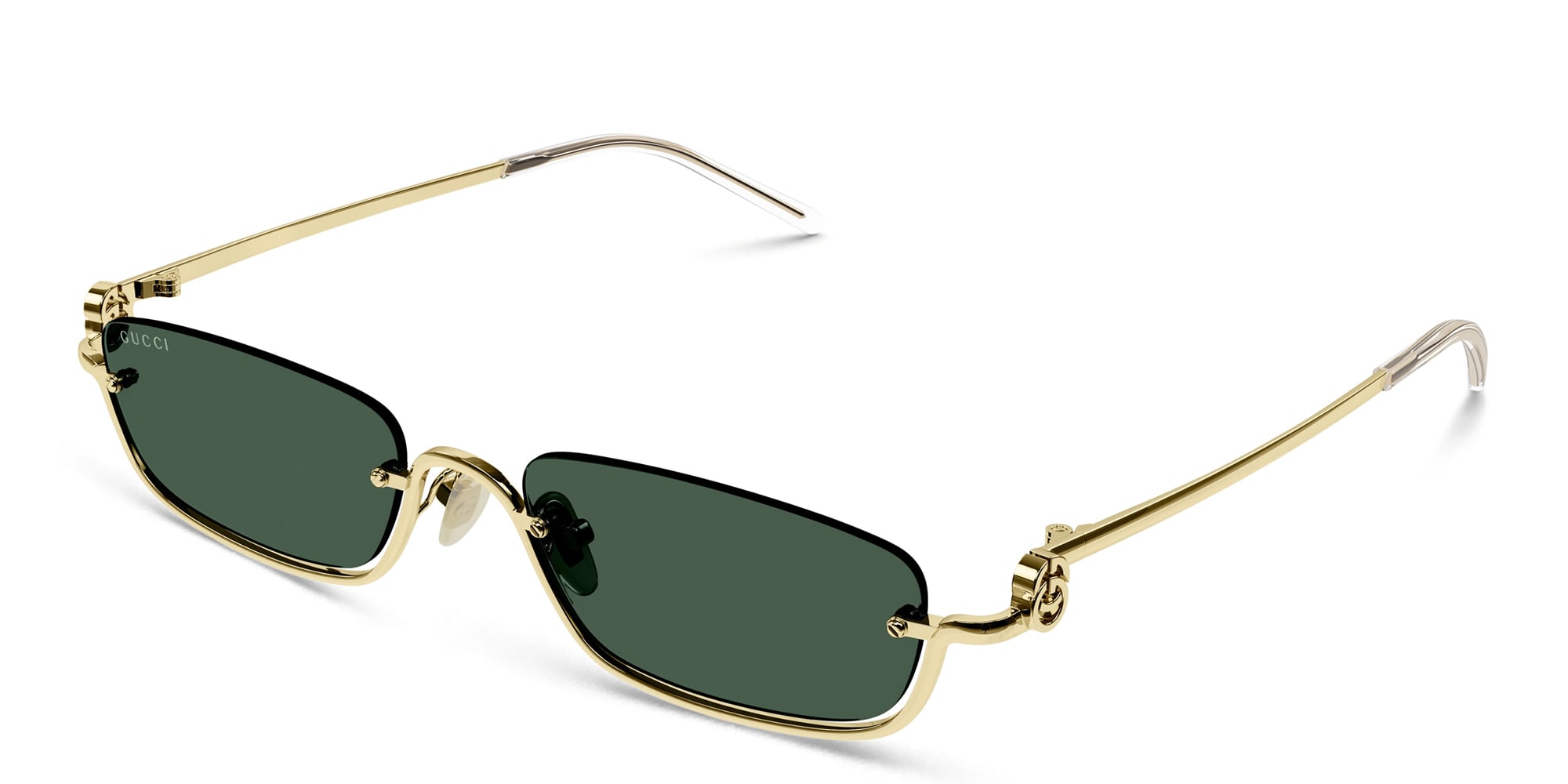 Buy GUCCI Unisex Half-Rim Rectangle Sunglasses Online | MAGRABi KSA