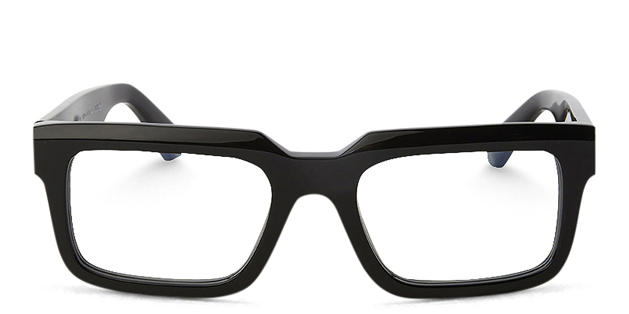 Shop OFF WHITE Unisex Square Eyeglasses in Rubber Black online.