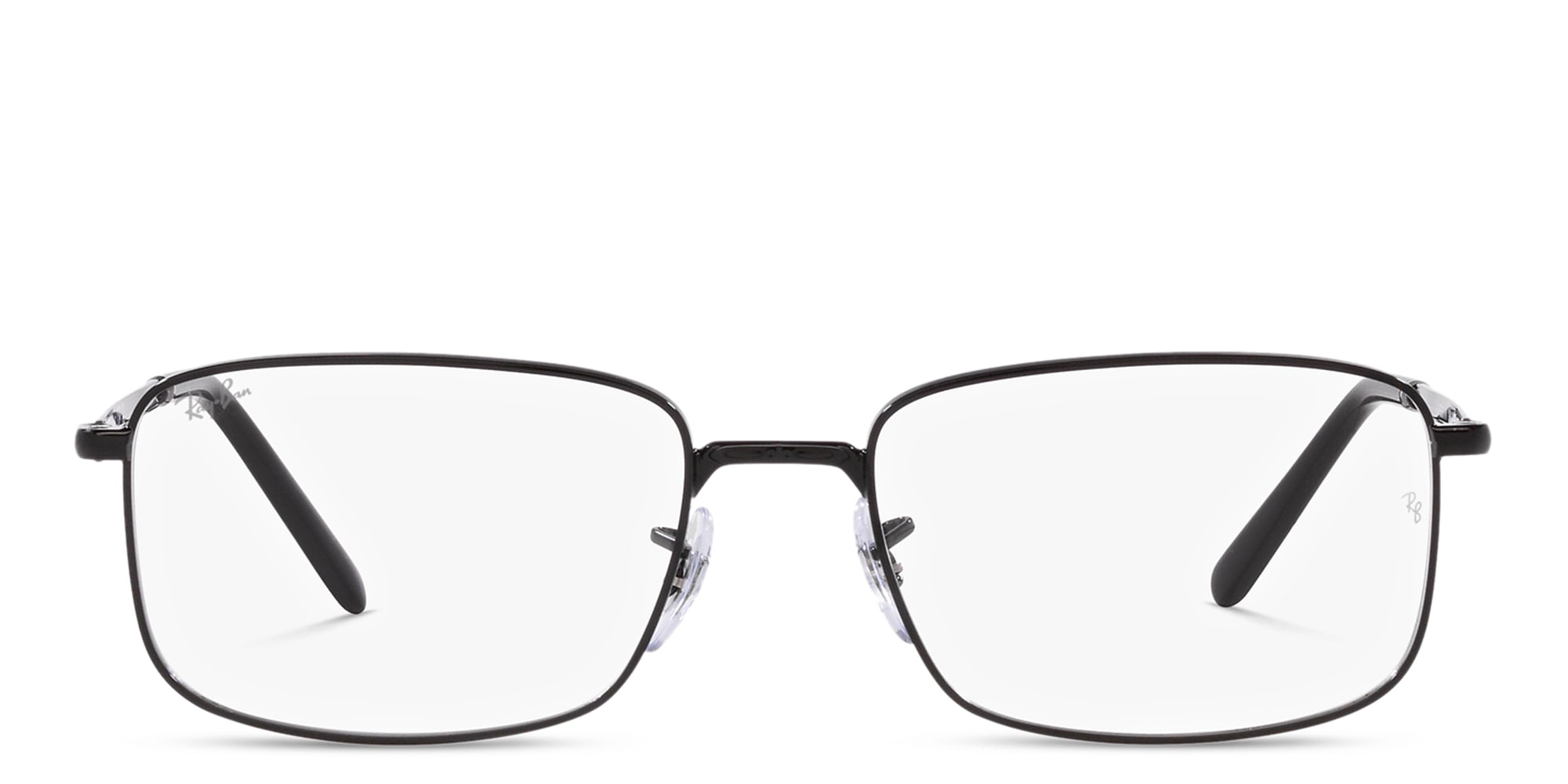 Shop Ray-Ban Unisex Rectangle Eyeglasses in Black online.