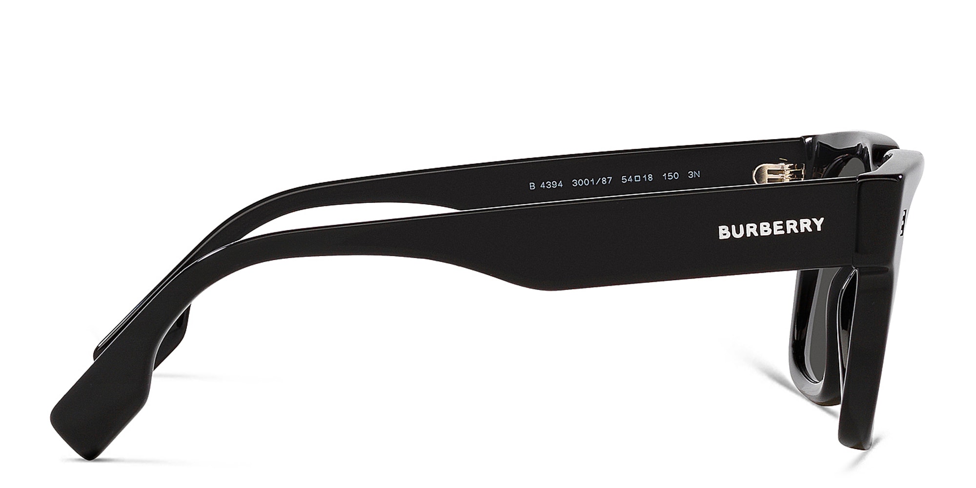 Shop BURBERRY Square Sunglasses in Black online.