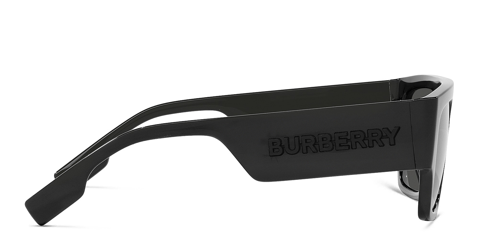 Shop BURBERRY Square Sunglasses in Black online.