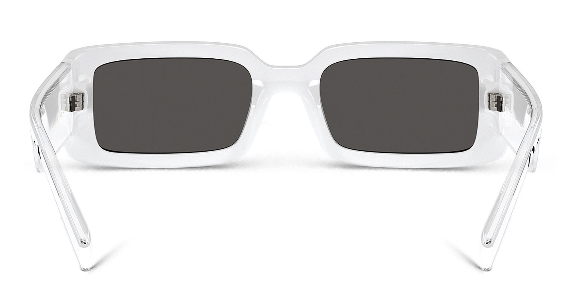 Shop Dolce & Gabbana Rectangle Sunglasses in White online.