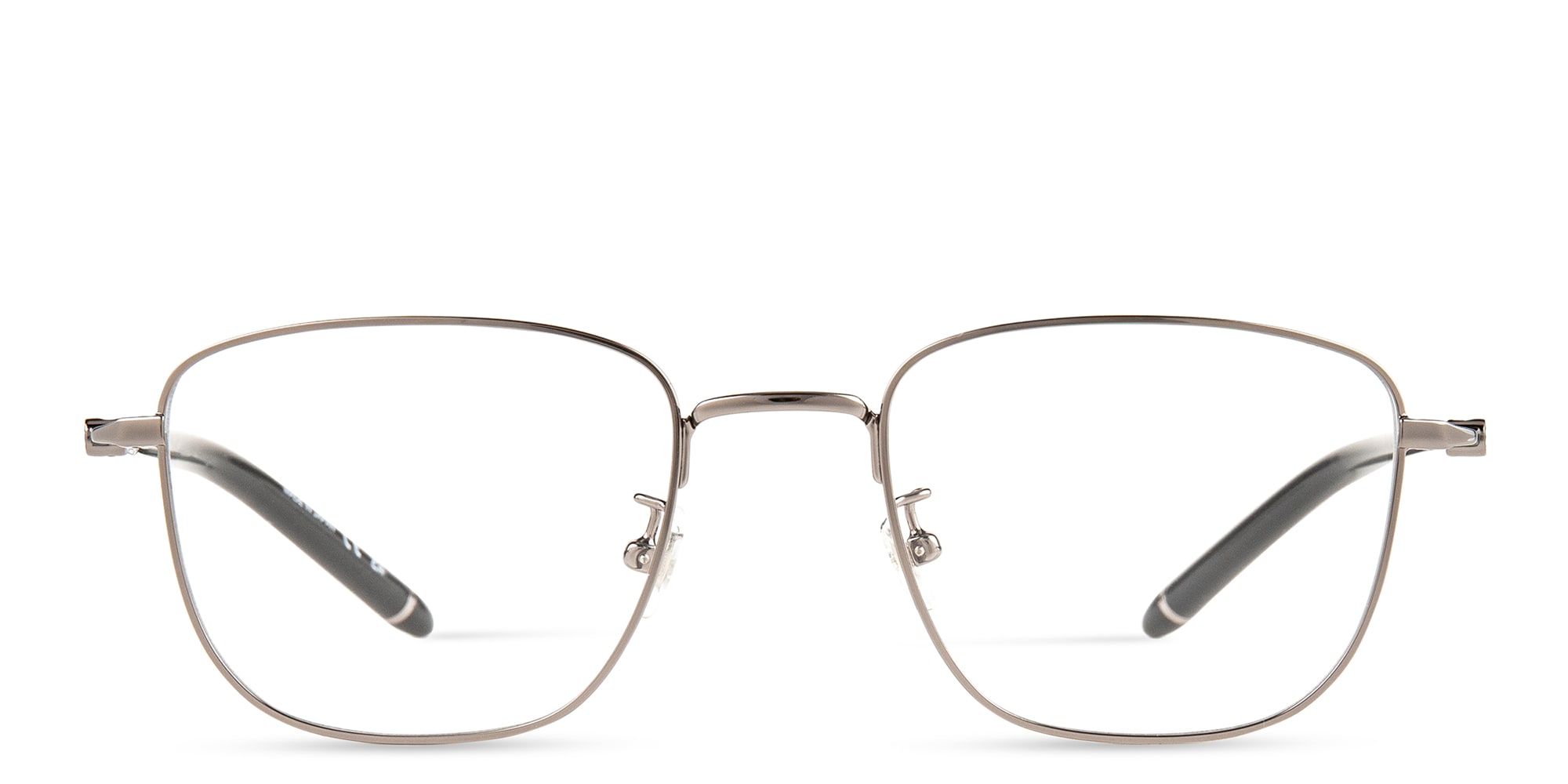 Shop MONTBLANC Rectangle Eyeglasses in Silver online.