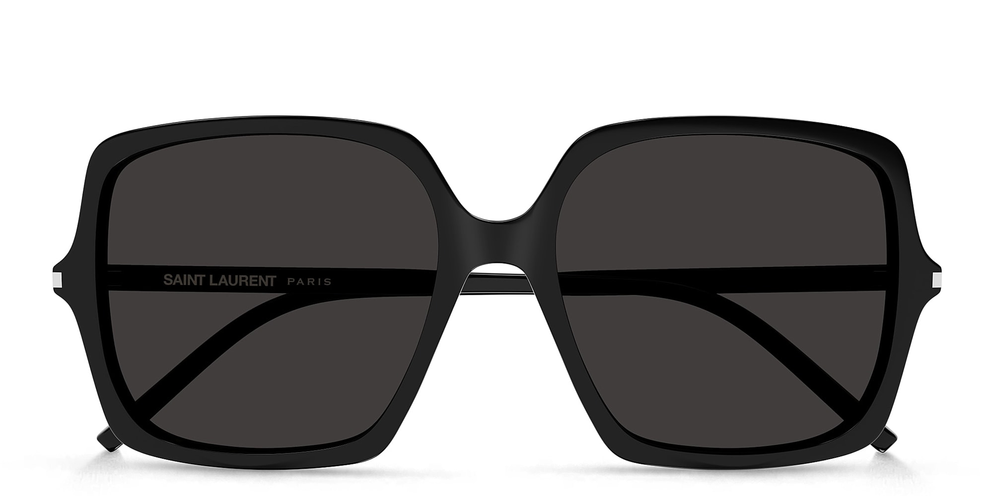 Shop SAINT LAURENT Oversized Square Sunglasses in Black online.