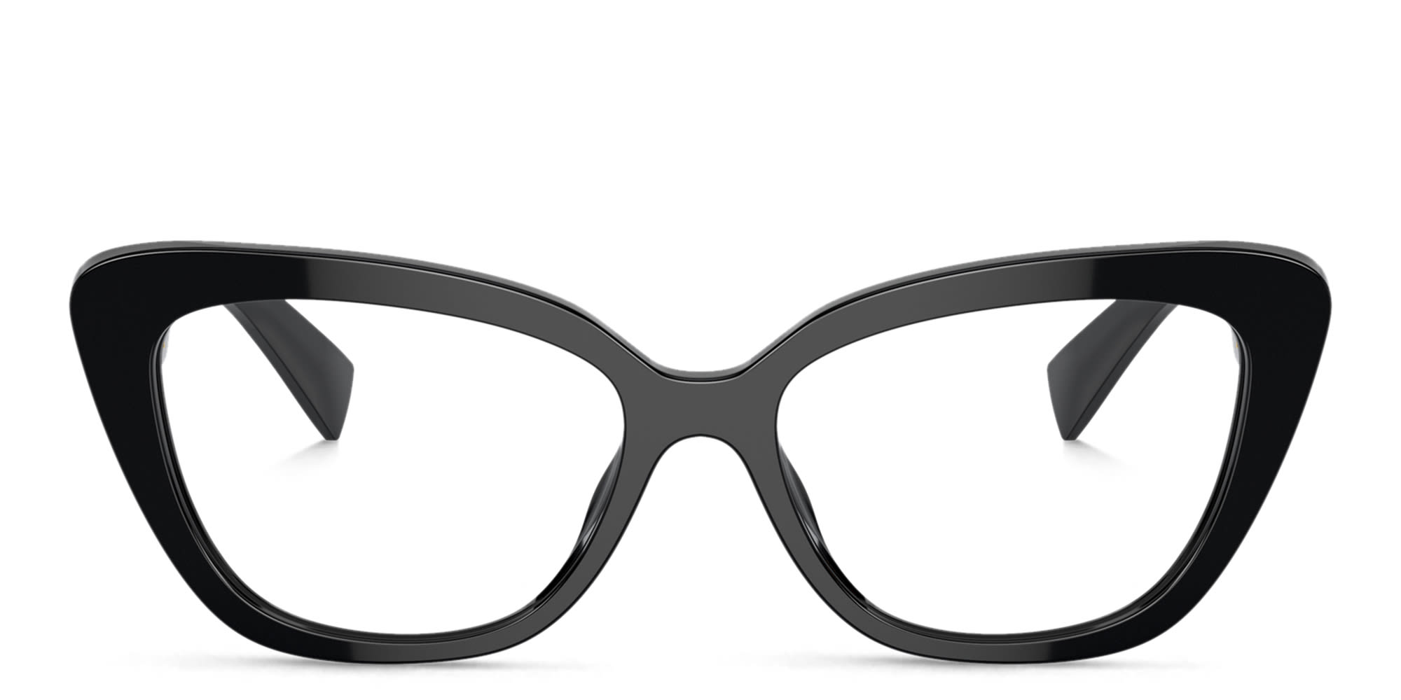 Shop MIU MIU Wide Cat-Eye Eyeglasses in Black online.