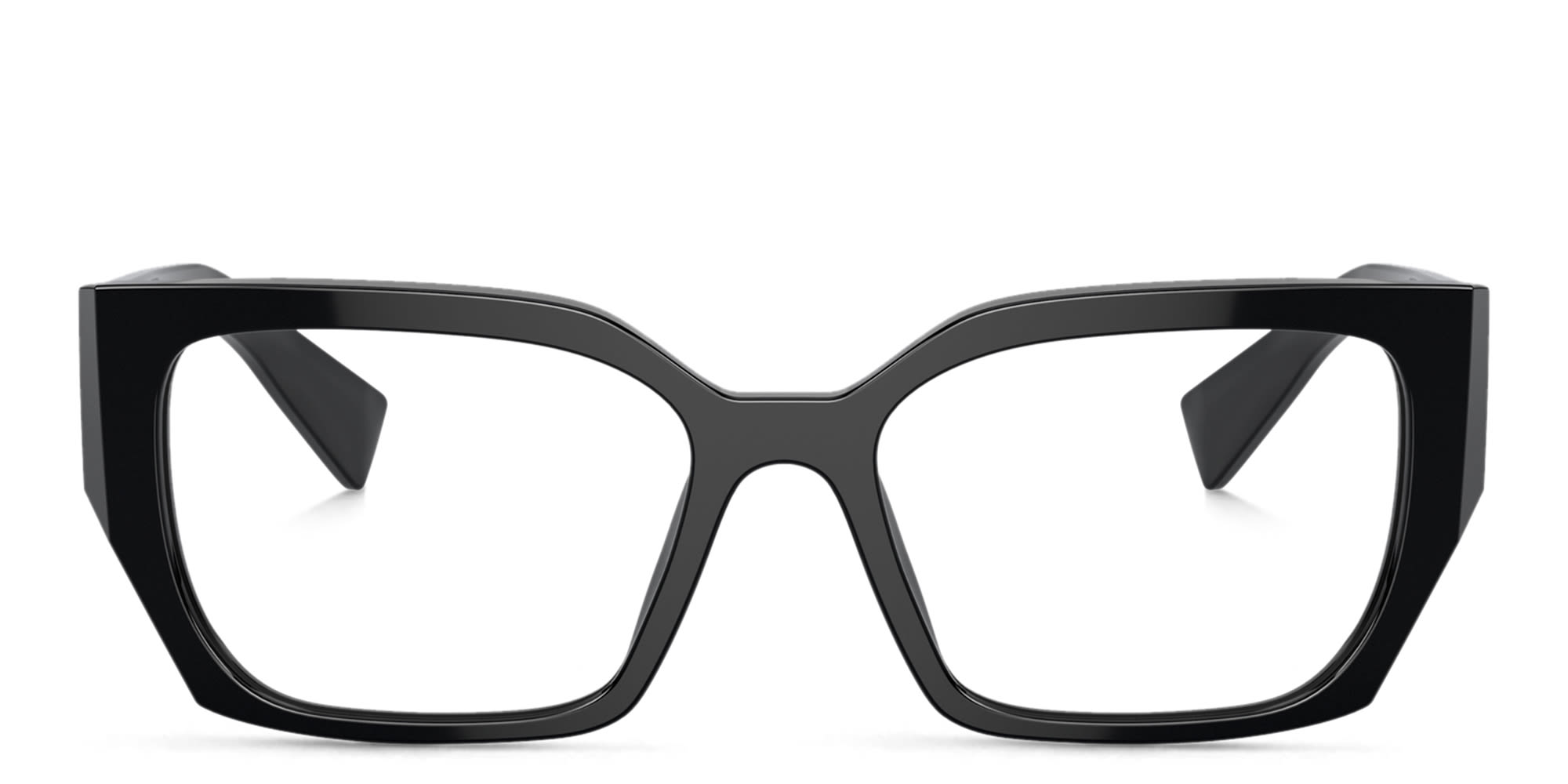 Shop MIU MIU Rectangle Eyeglasses in Black online.