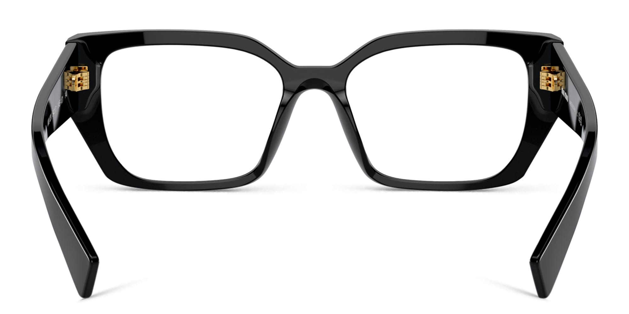 Shop MIU MIU Rectangle Eyeglasses in Black online.