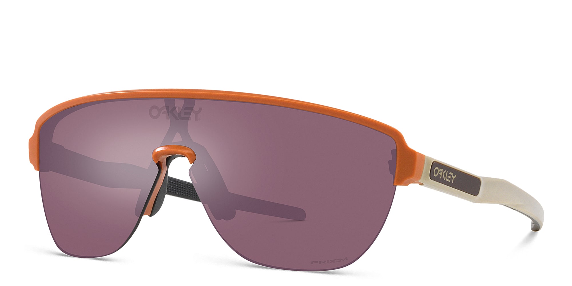 Shop Oakley Corridor Half-Rim Mask Sunglasses in Matte Ginger online.
