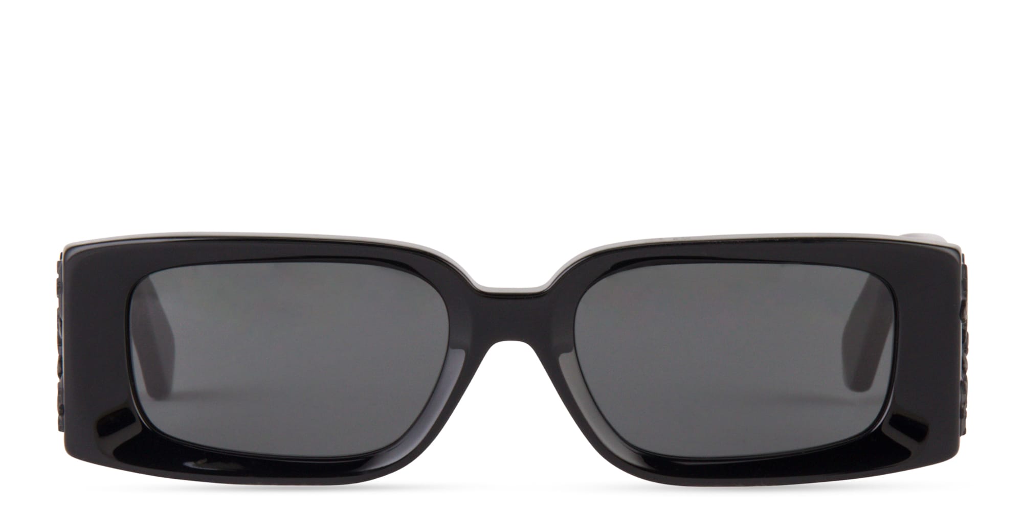Shop OFF WHITE Roma Unisex Rectangle Sunglasses in Black online.