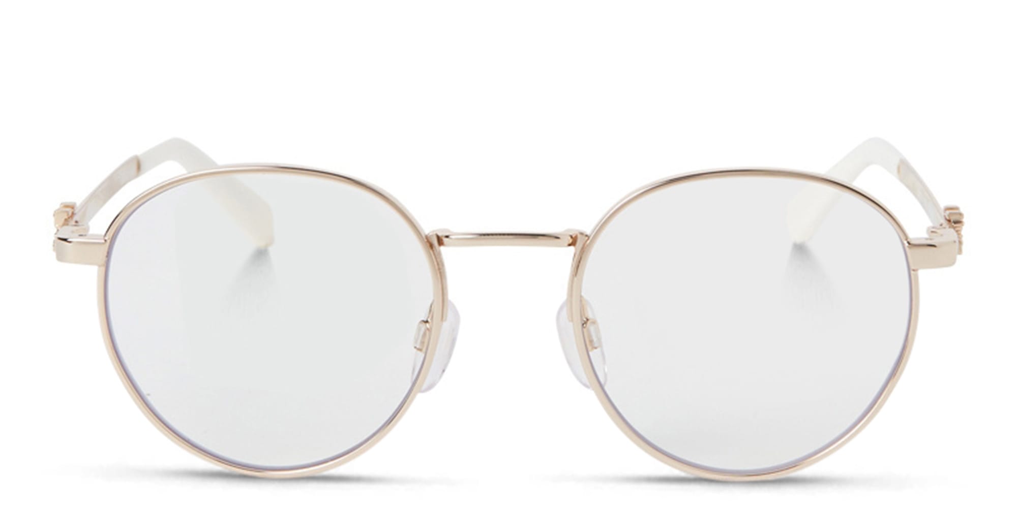 Shop OFF WHITE Unisex Round Eyeglasses in Gold online.