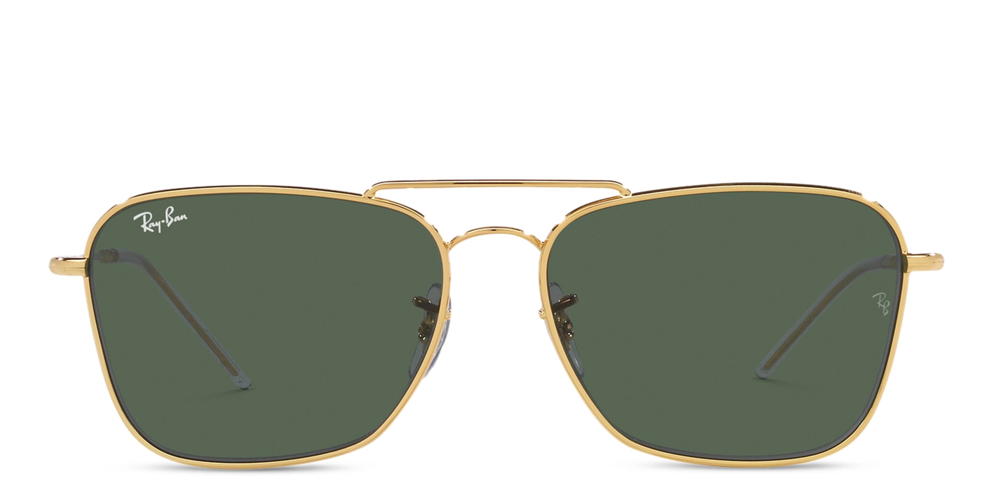 Shop Ray-Ban Reverse Unisex Square Sunglasses in Gold online.