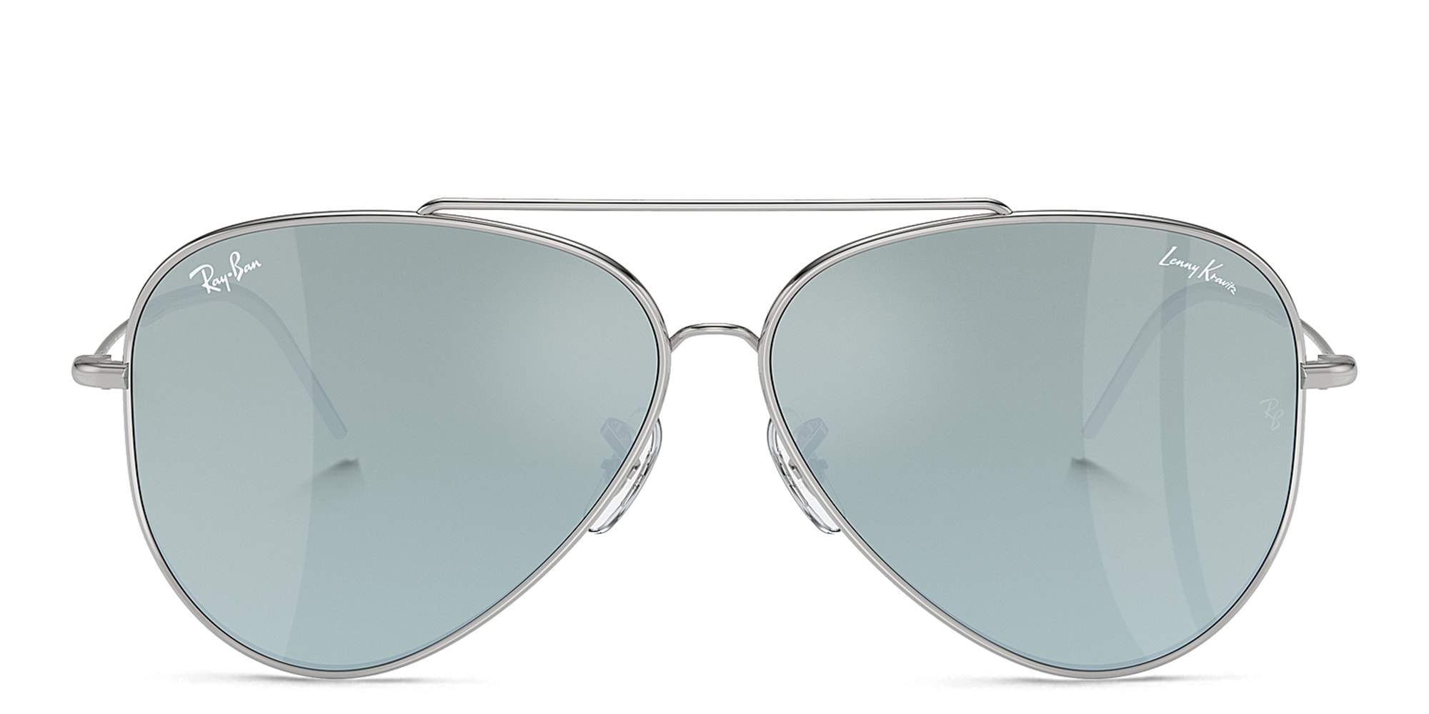 Shop Ray-Ban Reverse Unisex Pilot Sunglasses in Silver online.