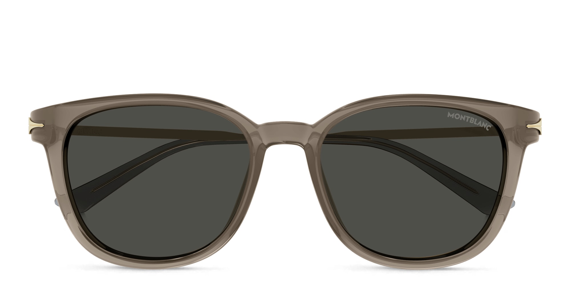 Shop MONTBLANC Square Sunglasses in Brown online.