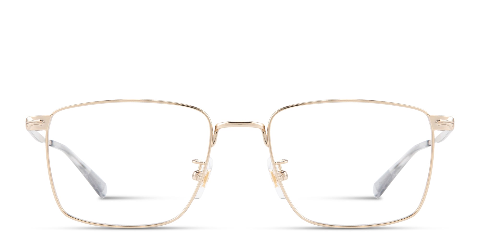 Shop MONTBLANC Square Eyeglasses in Gold online.