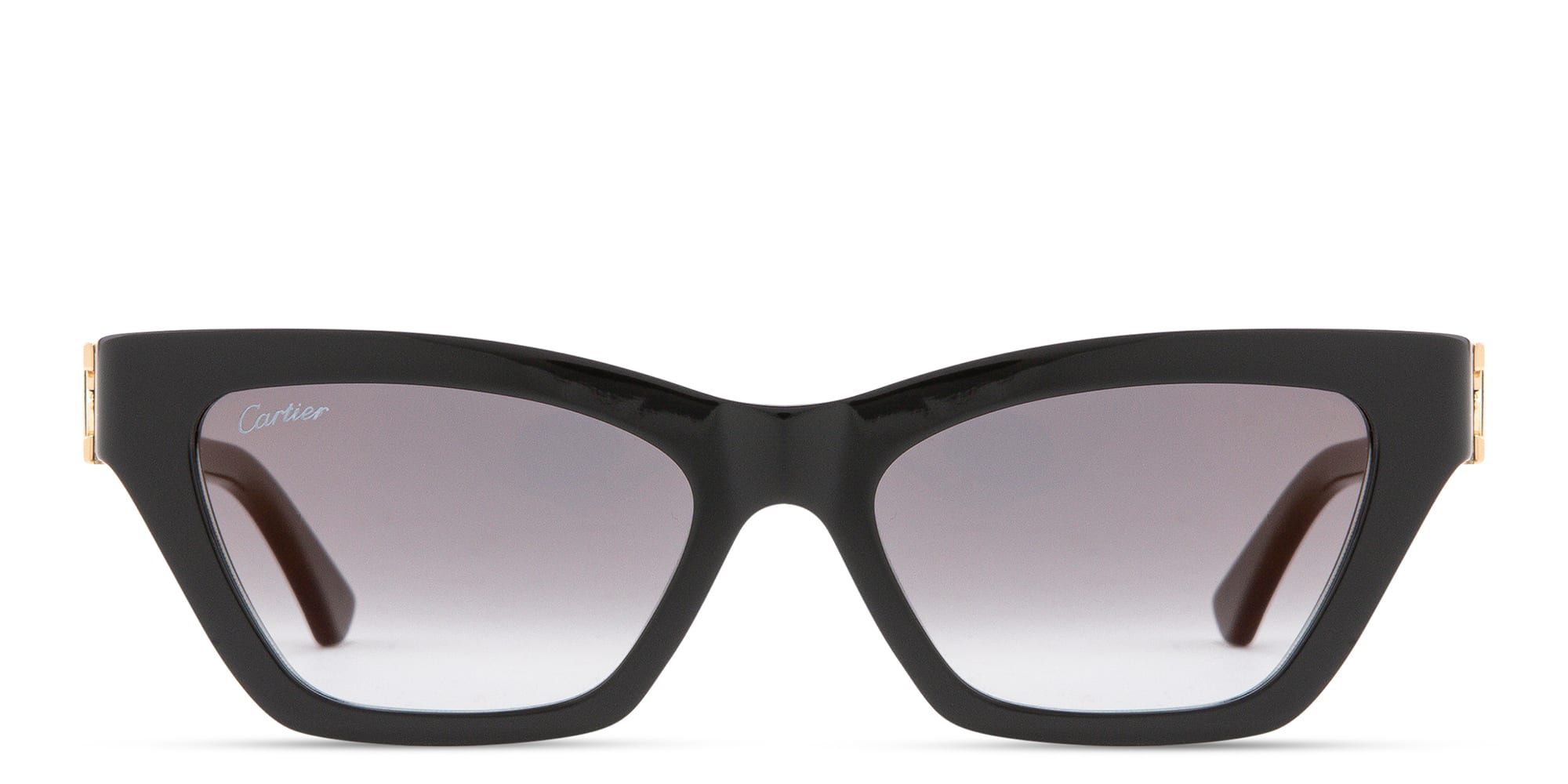 Shop Cartier Double 'C'de Cartier Cat-Eye Sunglasses in Black online.