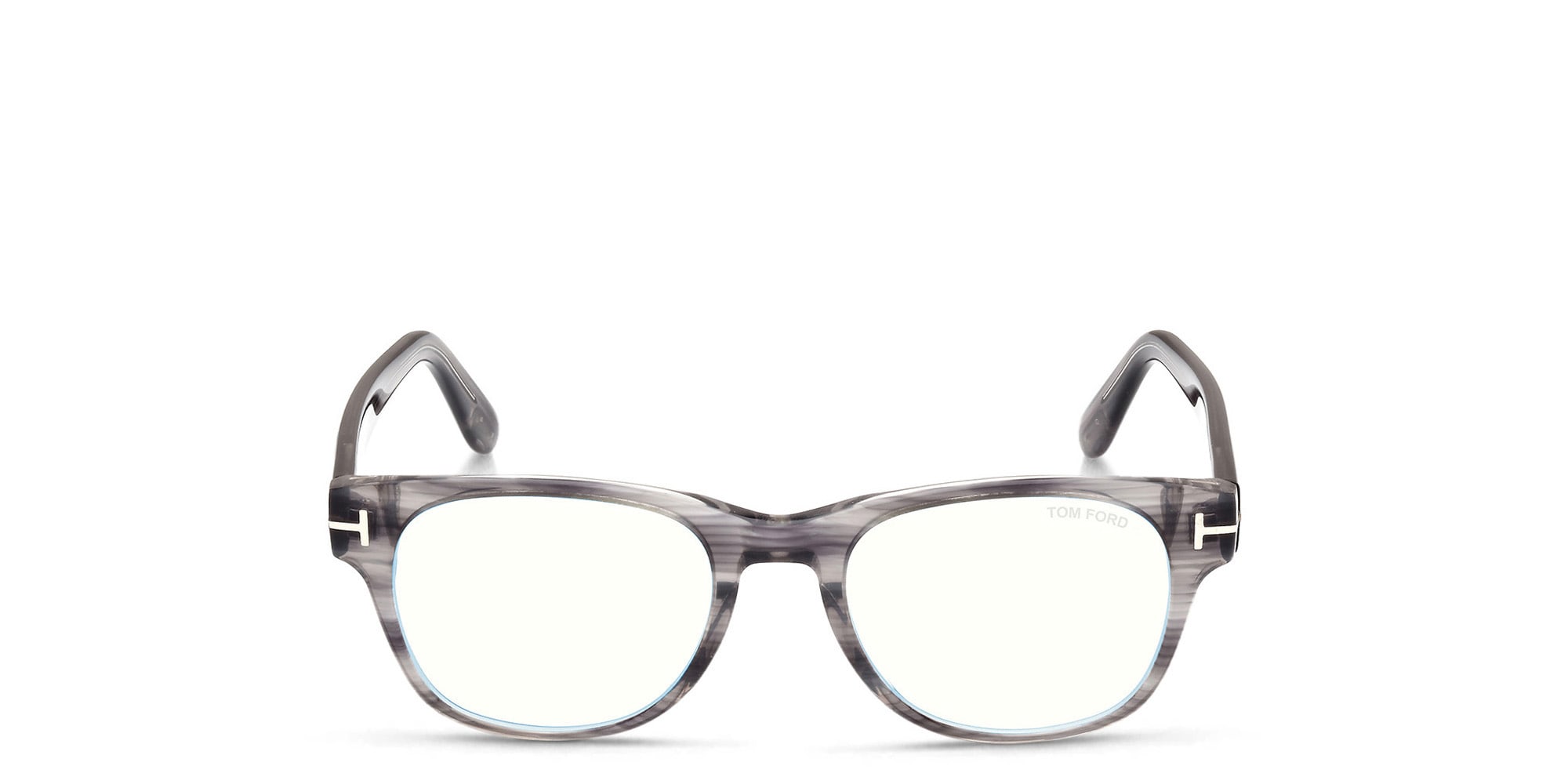 Shop TOM FORD Square Eyeglasses in Grey/striped online.