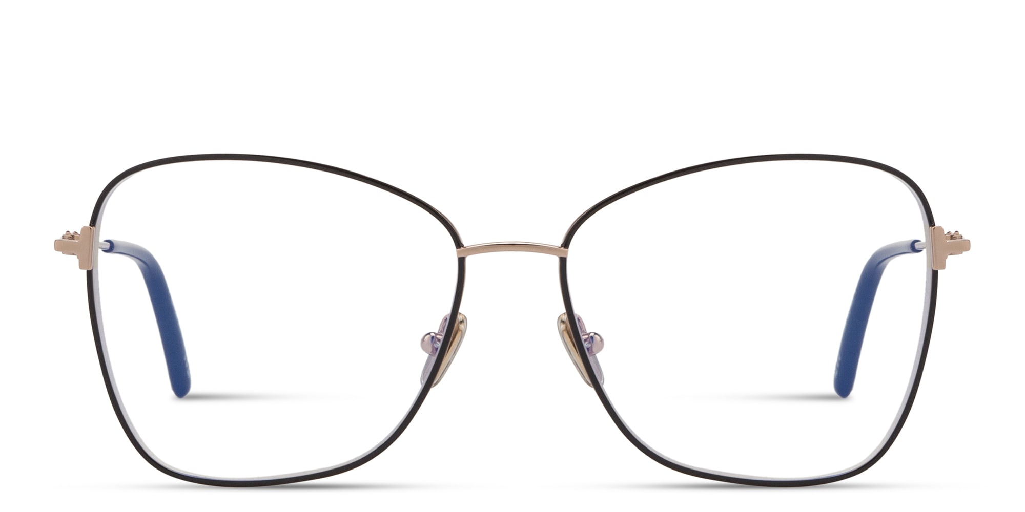 تسوق نظارات طبية واسعة طراز بترفلاي توم فورد بلون أسود أونلاين.