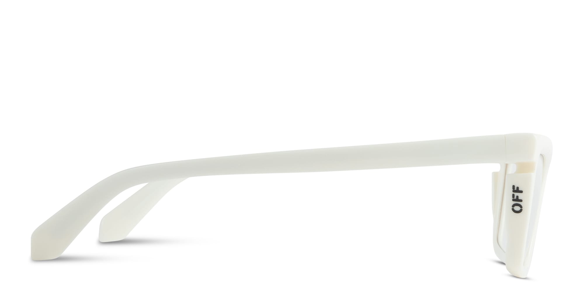 Shop OFF WHITE Style 50 Unisex Wide Cat-Eye Eyeglasses in White online.