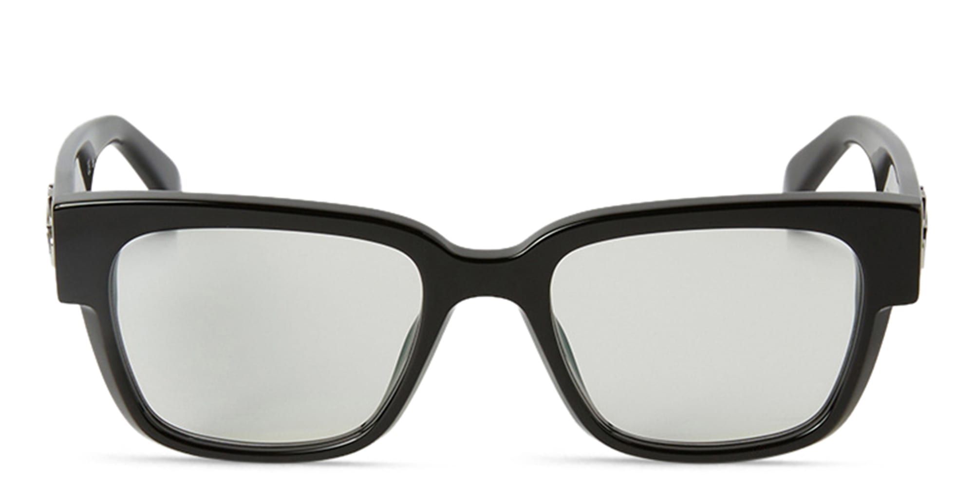 Shop OFF WHITE Style 59 Unisex Square Eyeglasses in Black online.