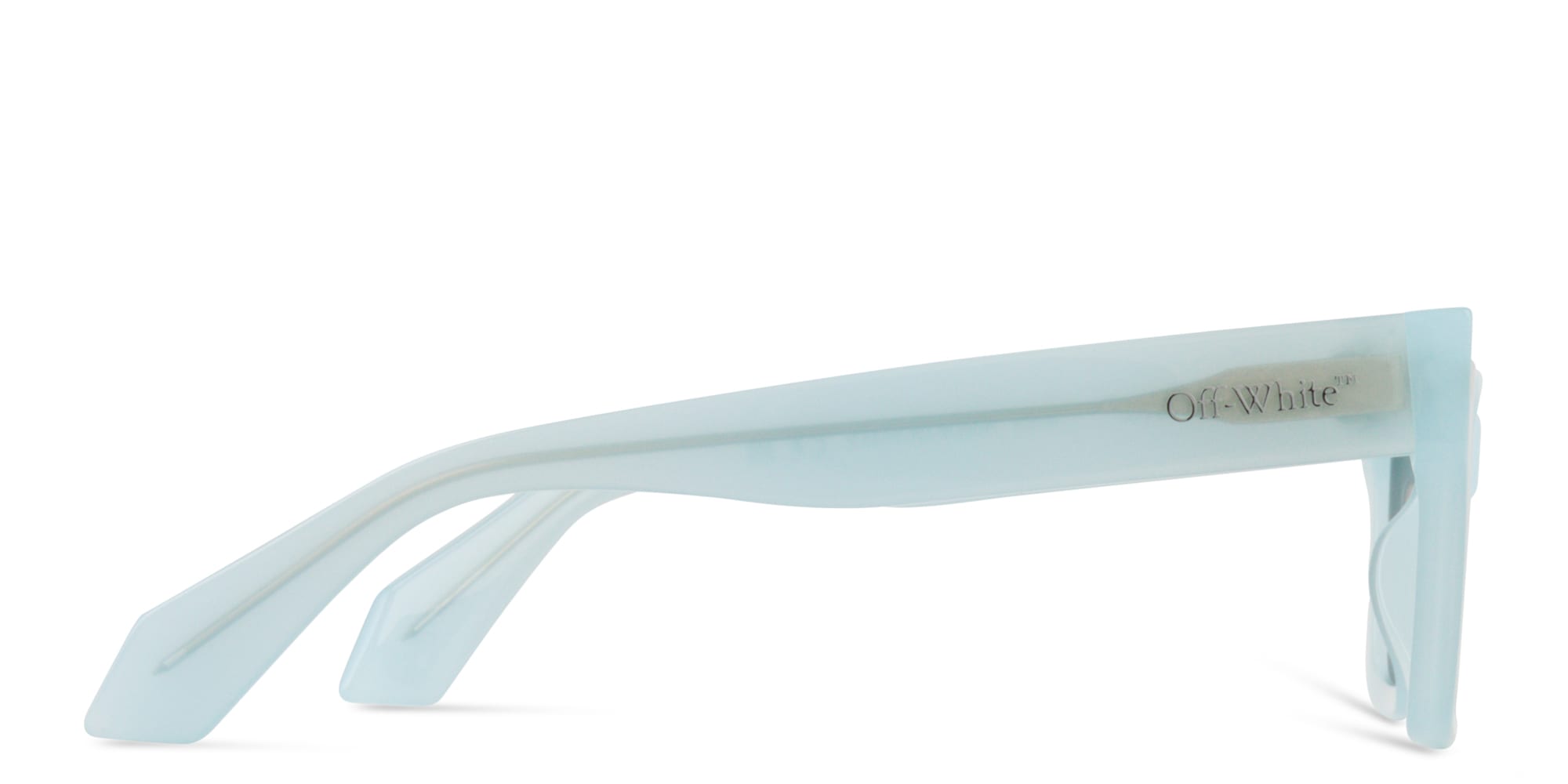 Shop OFF WHITE Cincinnati Unisex Cat-Eye Sunglasses in Light Blue online.